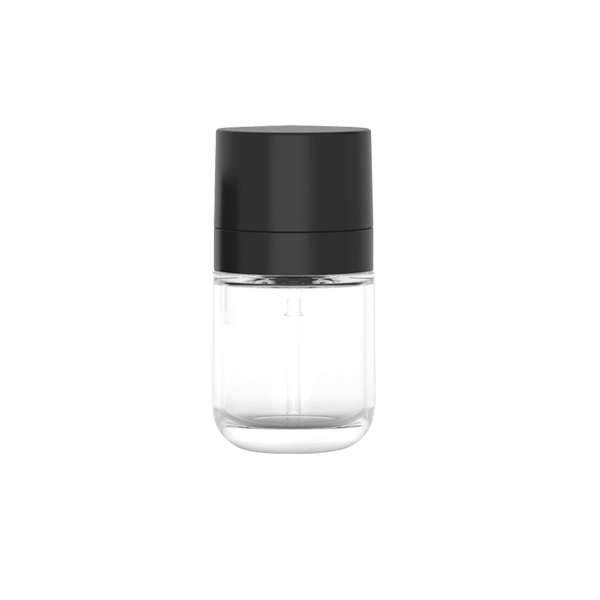 High-Quality 30mL Clear Glass Bottle with Black pump &Cap Skincare Packaging Supplier, Products