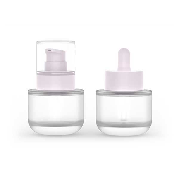 High-Quality Eco Friendly 15ml Round Cosmetic Packaging Frosted Empty Face Serum Pump Lotion Foundation Bottle Glass Serum Bottle With Pump Company, Products