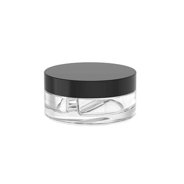 High-Quality 100g Custom Cream Glass Dual Jar with Black Cap Supplier, Product