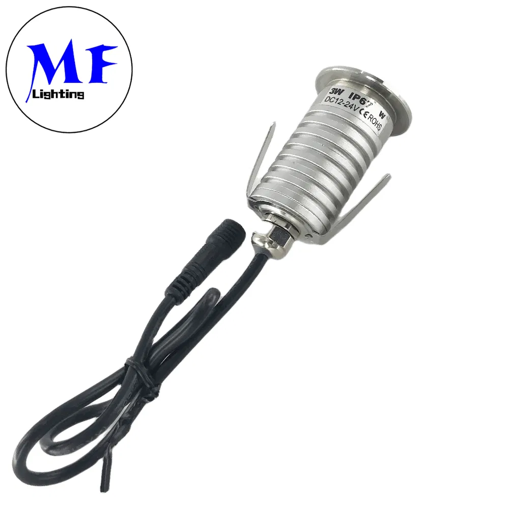 IP67 3W Multiple Color Options Inground Lamp Garden Pond Stainless Steel Step Ground Buried Waterproof Outdoor LED Underground Light