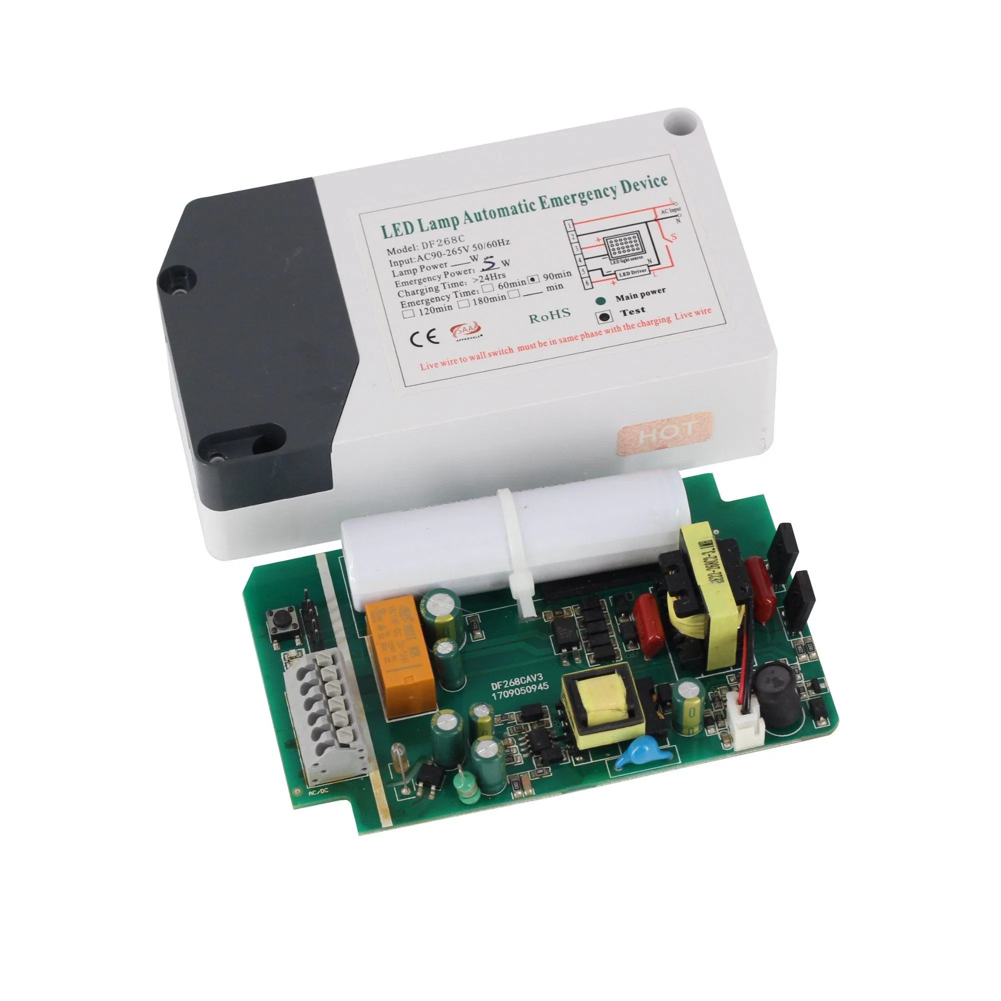 Rechargeable LED Emergency Downlight Spotlight Driver Kit