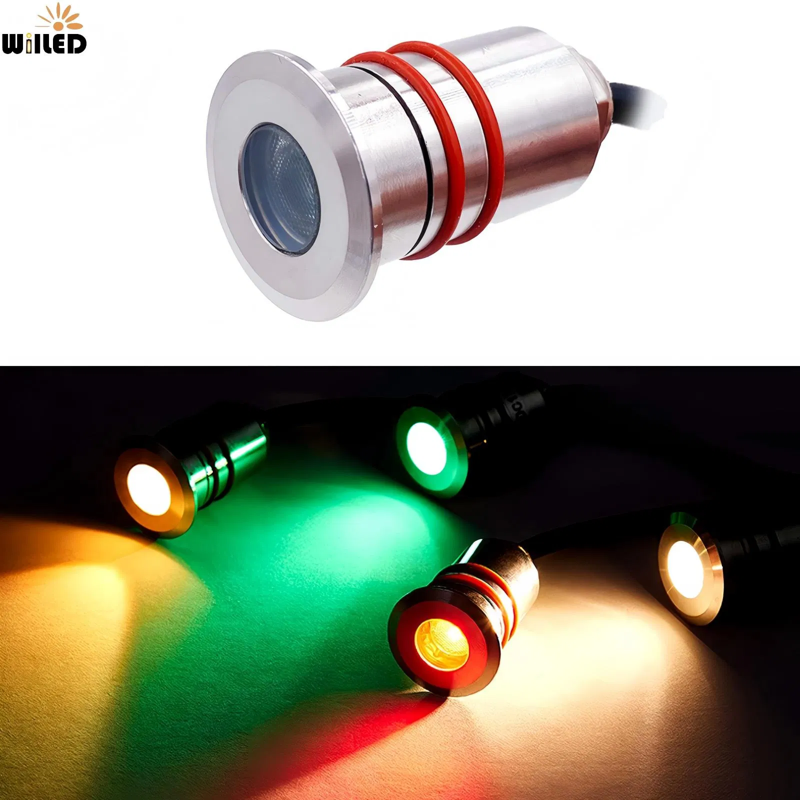 1W Mini LED Spotlight Countyard Park Pathway 30LED Under Ground Lights DC12 DC24V Inground Light IP67 IP68 Waterproof Recessed Stair Step Light 304 Stainless