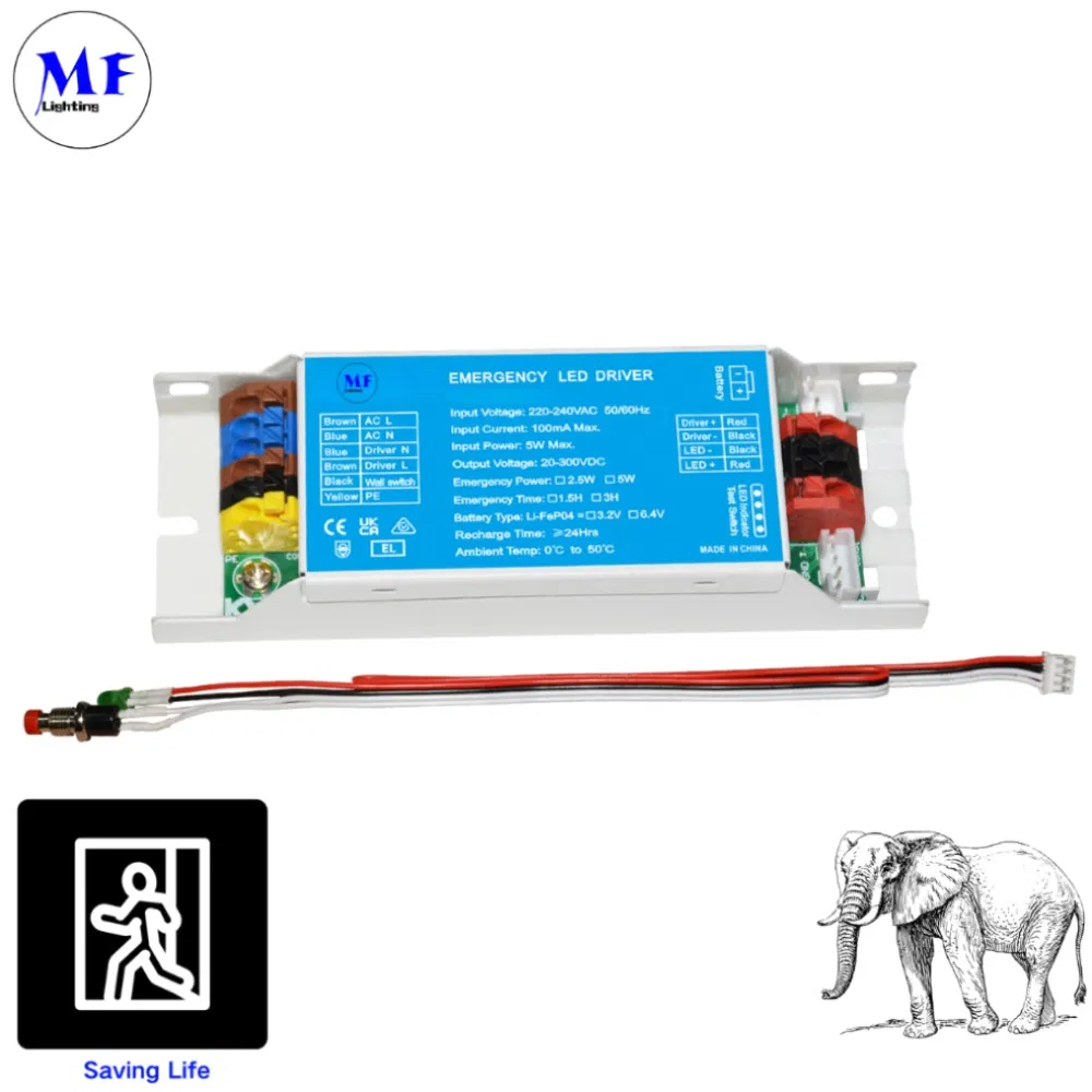 16years Manufacture 3years Warranty 220-240V Emergency Power 3W Time 3hours Li-FEP04 Battery IP20 LED Emergency Kit Powerpack Ballast Backup Driver