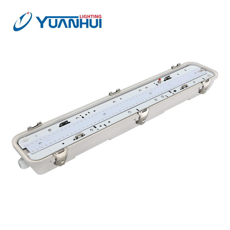 Emergency Battery Using GRP Material Batten Triproof 36W 50W 65W IP66 LED Light for Boat
