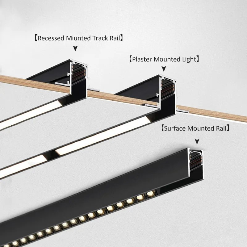 High Quality Aluminum Low Voltage 48V Smart Dali Rail LED Magnetic Track Lights System