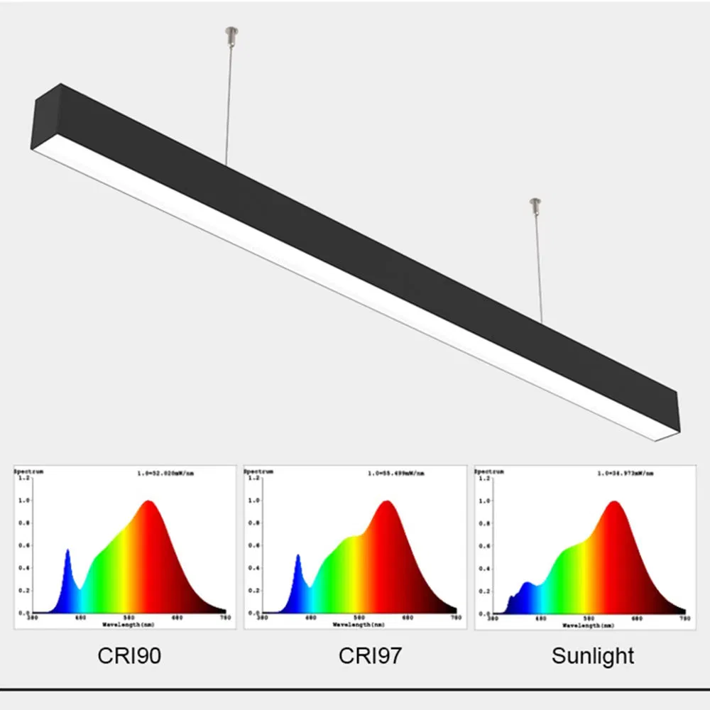 2.4 Inch LED Batten Linear Light Fixtures Surface-Mounted Dimmable 0/1-10V Ceiling Mounted Modern Linear Lighting