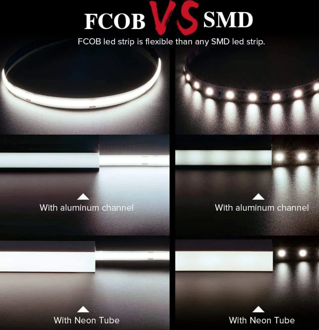 COB LED Sign/Rope Light/COB Strip/Luzes De Natal/Strip Light for Party Lights