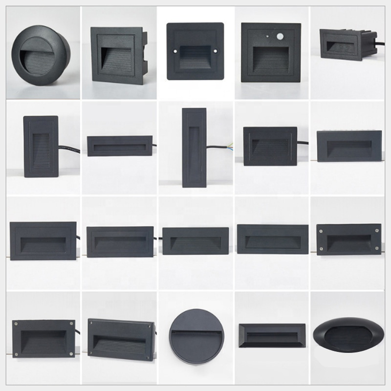 Indoor Outdoor Buried Foot Lighting Staircase LED Stair Step Wall Light 3W Recessed LED Step Light