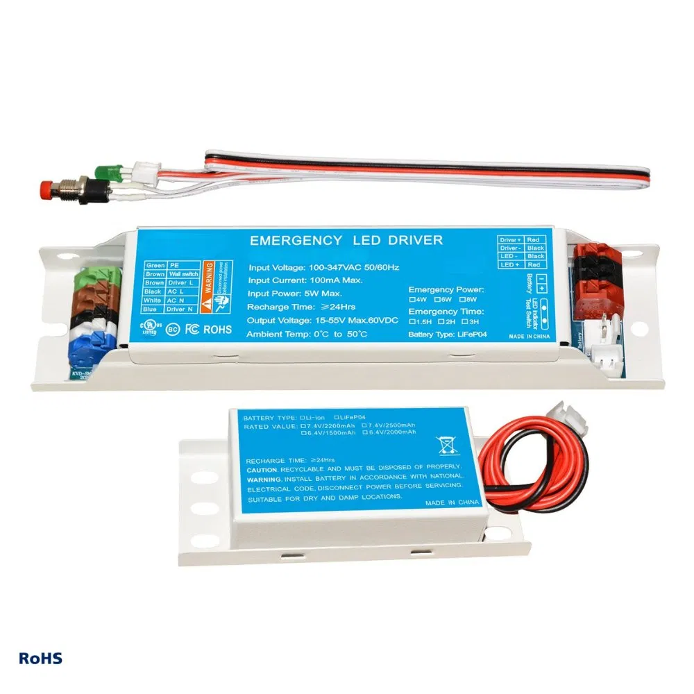 Factory Price UL924 4W 5 Years Panic Emergency Powerpack Emergency LED Driver with Li-FEP04 2000mAh-6.4V Battery