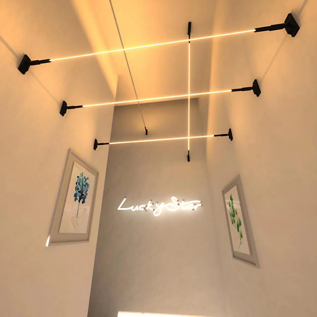 Flex Steel LED Linear Skyline Light Skyline Model 4m/8m Customizable Indoor Decoration