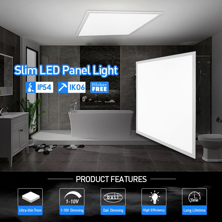 Ultra-Thin Panel Light IP54 Ik06 RoHS 100lm/W Ugr<19 for Office/Commercial