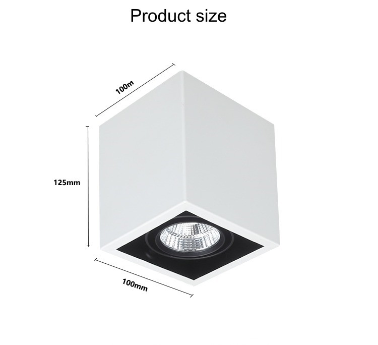 Aluminium Tiltable and Adjustable GU10 MR16 LED Downlight Ceiling Lamp Surface Mounted Down Light