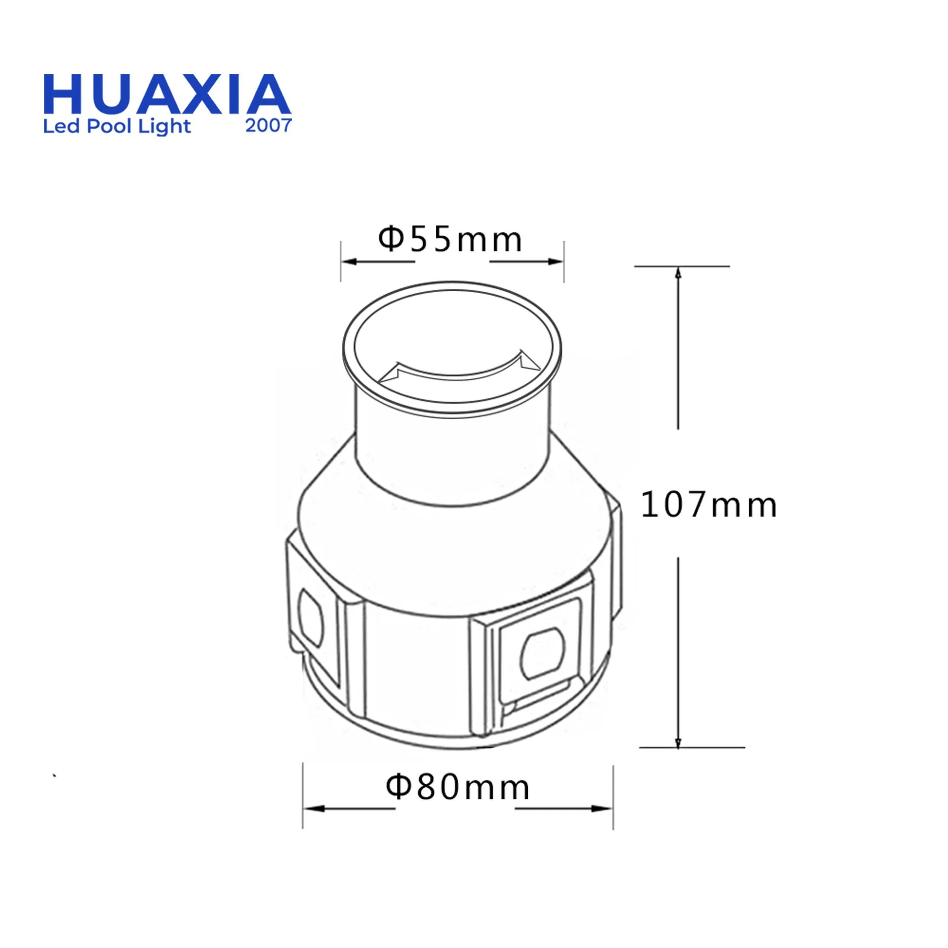 Huaxia One Side 6000K Cool White LED Deck Step Inground Light