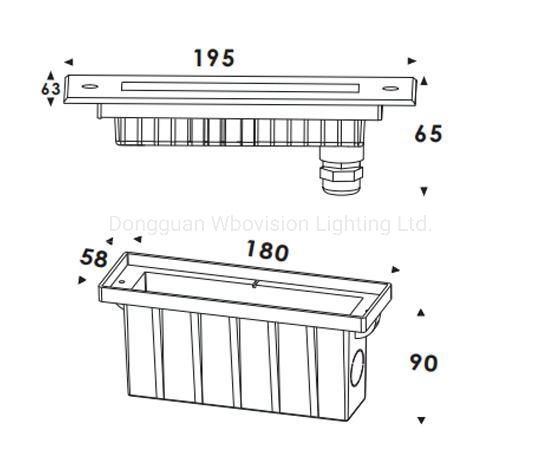 CE RoHS Certification Hight Performance LED Outdoor Light IP65 Linear Step Light
