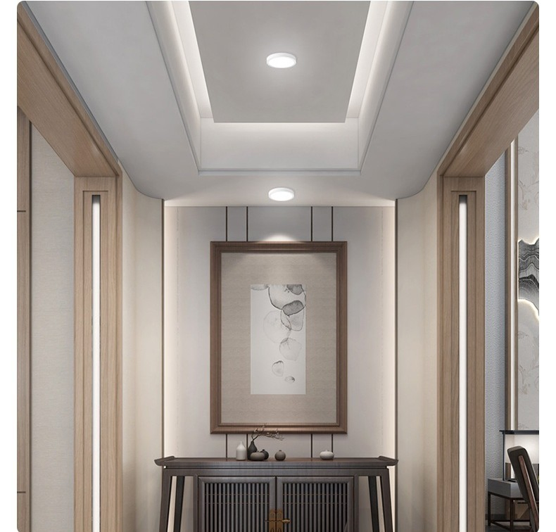 LED Downlight 6W 110mm Surface Mounted Panel Light AC 220V Kitchen Bedroom Living Room Household Ceiling Spot Light Downlight