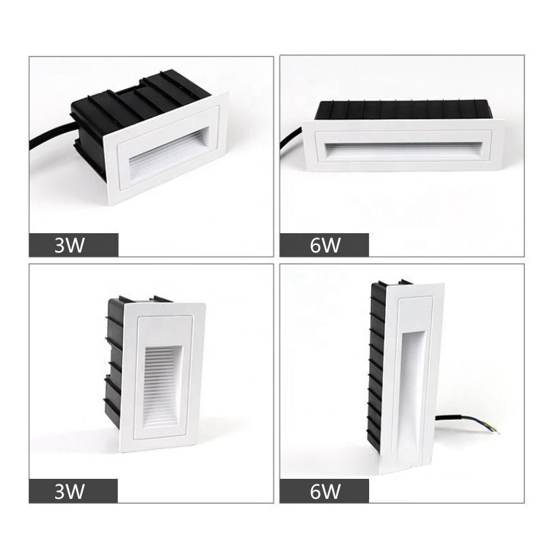 Indoor Outdoor Buried Foot Lighting Staircase LED Stair Step Wall Light 3W Recessed LED Step Light