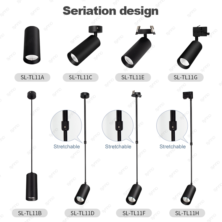 Surface Mounted Down Light Magnetic Rail Hanging Downlight Spotlight LED Track Light