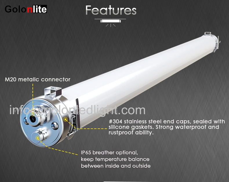 Emergency Rechargeable Tri-Proof Light Batten Fixture LED Waterproof Batten Light