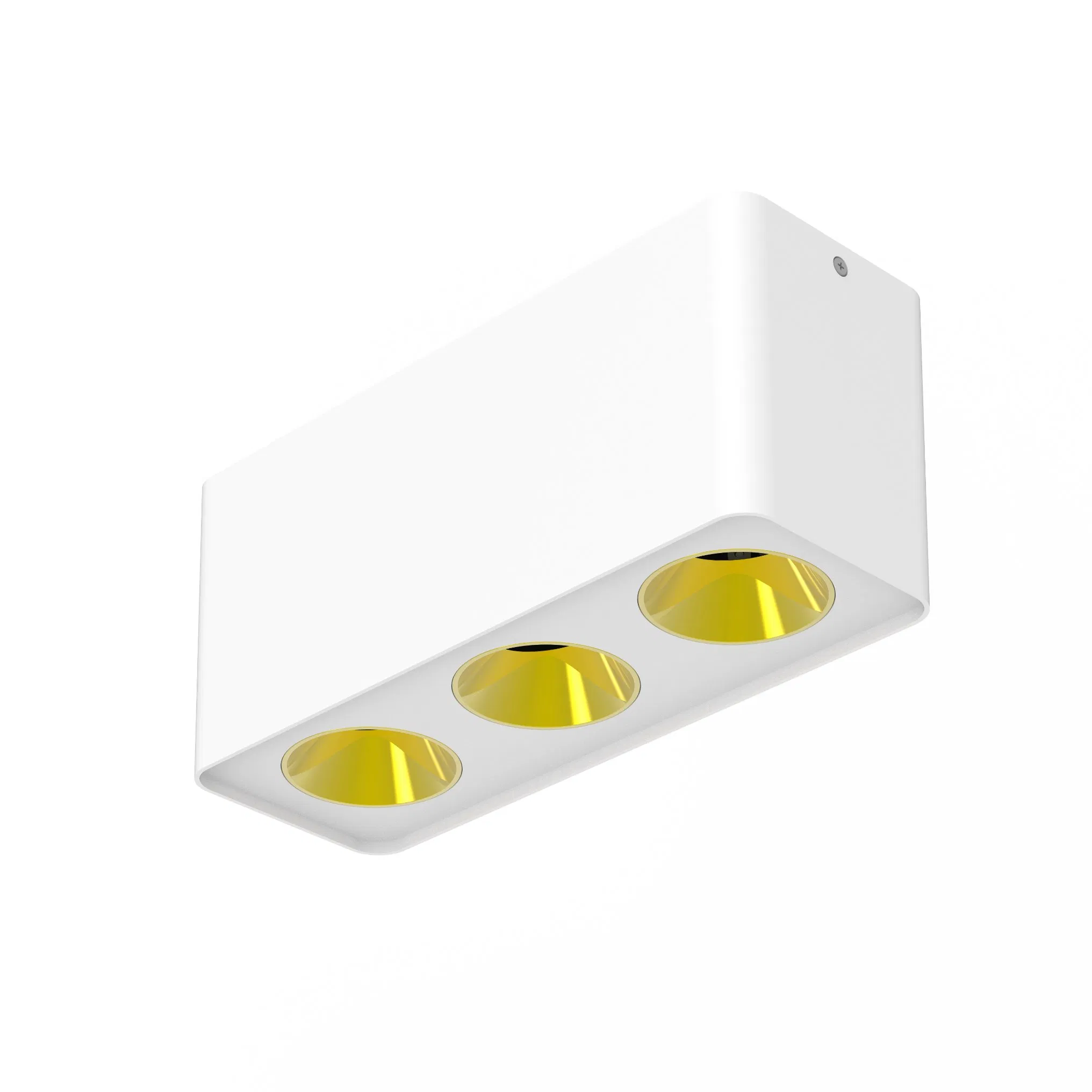 LED Surface Wall Mounted Downlight Dimmable Square 3 Heads Ceiling Lamp