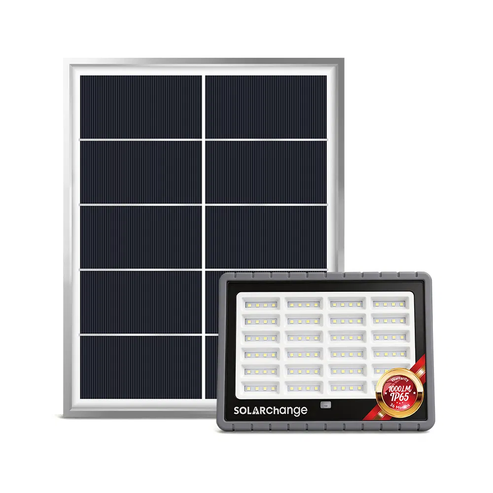 ODM OEM Waterproof 10W Solar Floodlight with Solar Panel 15ah LiFePO4 Battery and 1000lumens Bright LEDs for Indoor and Outdoor Use