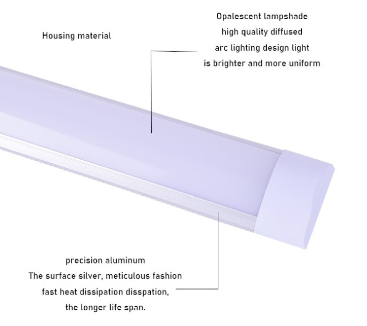 LED Batten Light 18W Office Classroom LED Purification Fixtures