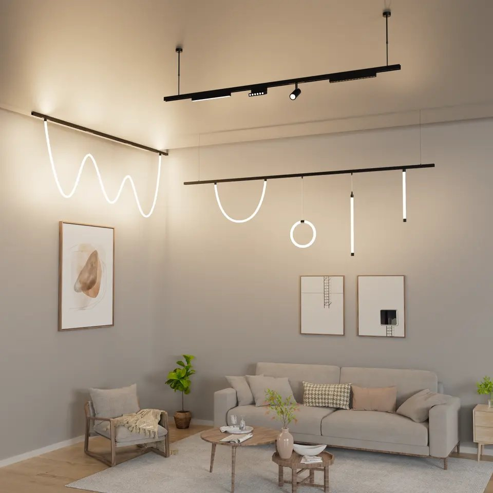 New Designer Tendencia Modern Recessed Indoor Lighting 12W 25W 30W 45W Home Commercial Linear 48V Magnetic LED Track Light