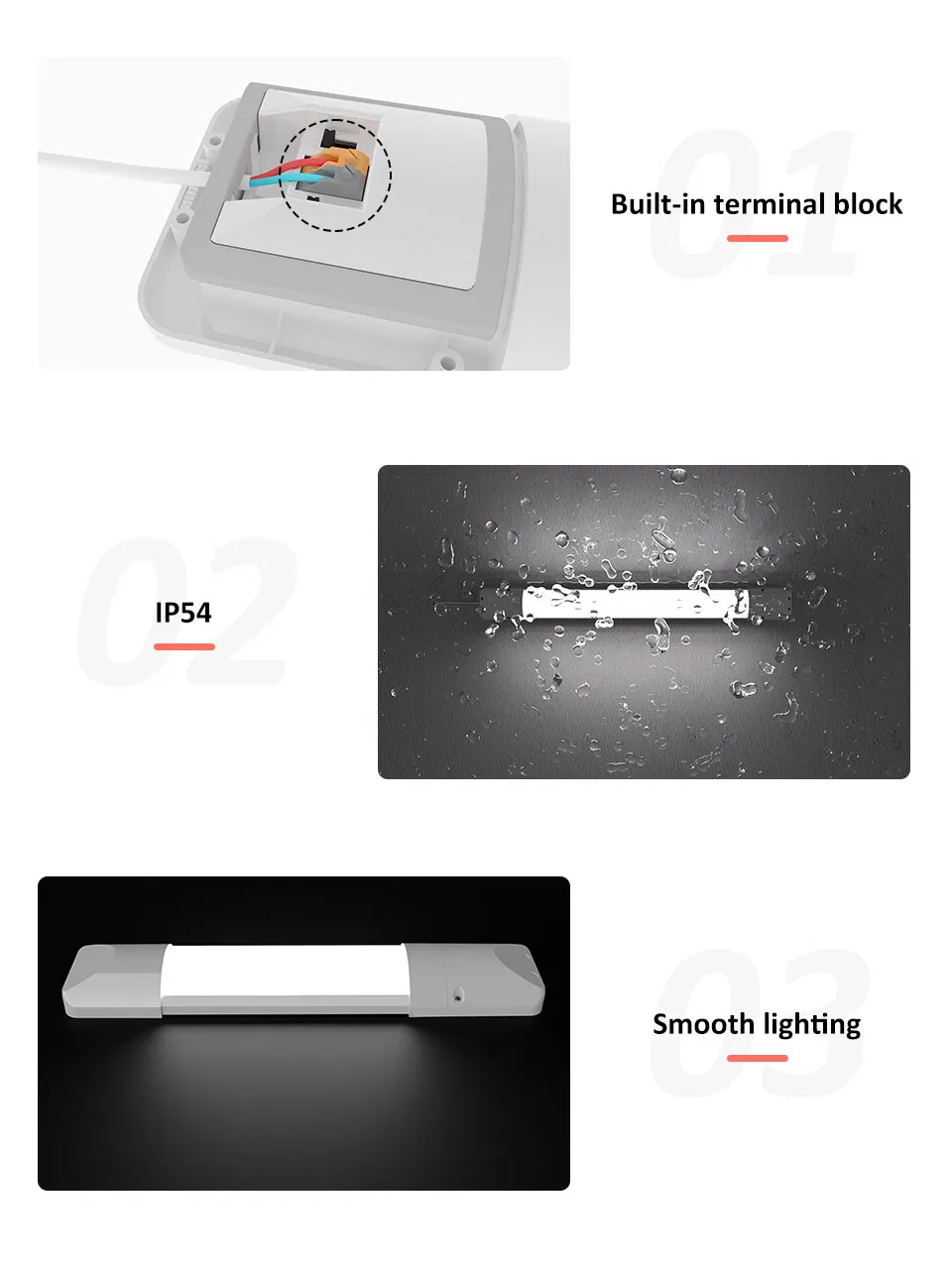 Outdoor LED Batten Light Detail