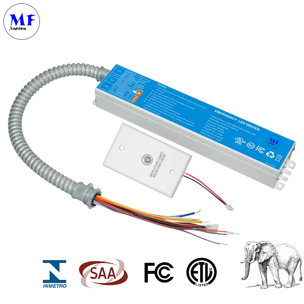 Factory Price IP40 40W Emergency Light Kit Panic Light Ballast UL Listed LED Emergency Driver for Triproof Light Down Light Ceiling Light Highbay Light
