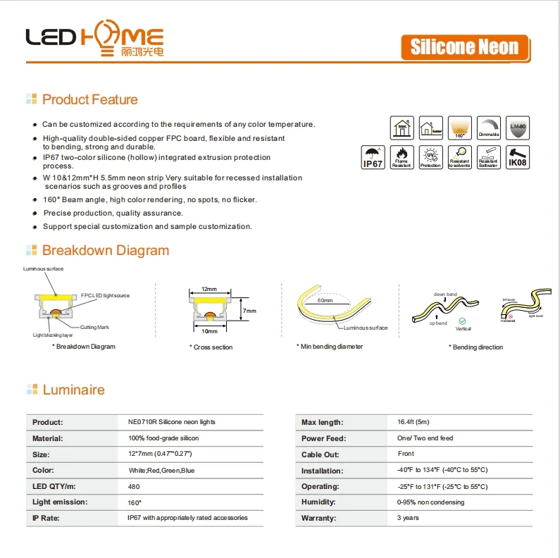 COB LED Neon Detail 1