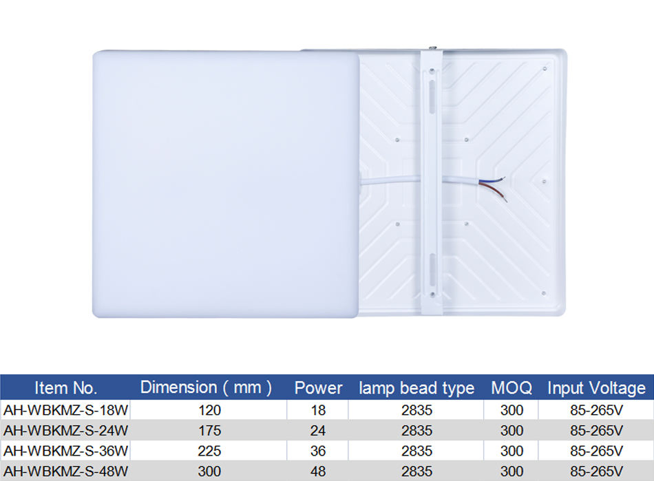 Phulal Wholesale High Quality Acrylic Surface Mounted Round Square LED Panel Lights Ceil Ceiling Light LED Panel Light