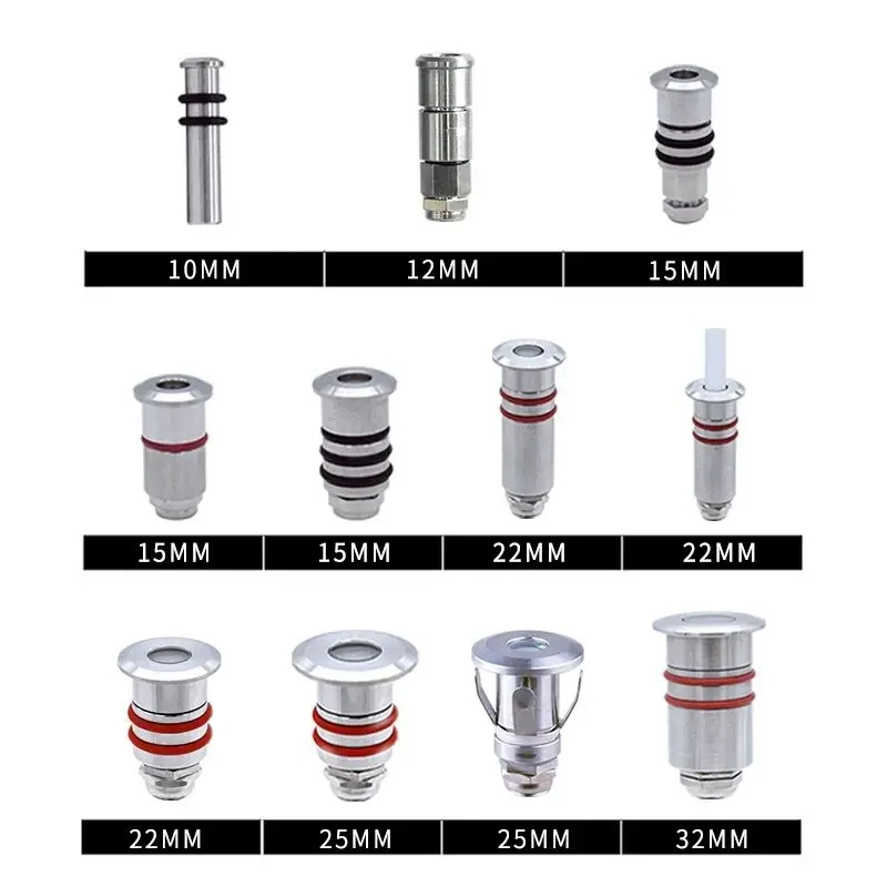 LED Super Tiny Outdoor Inground Uplight 12V 24V Waterproof IP68 Deck Light Recessed Step Buried Light Ground Lamp Underground Light