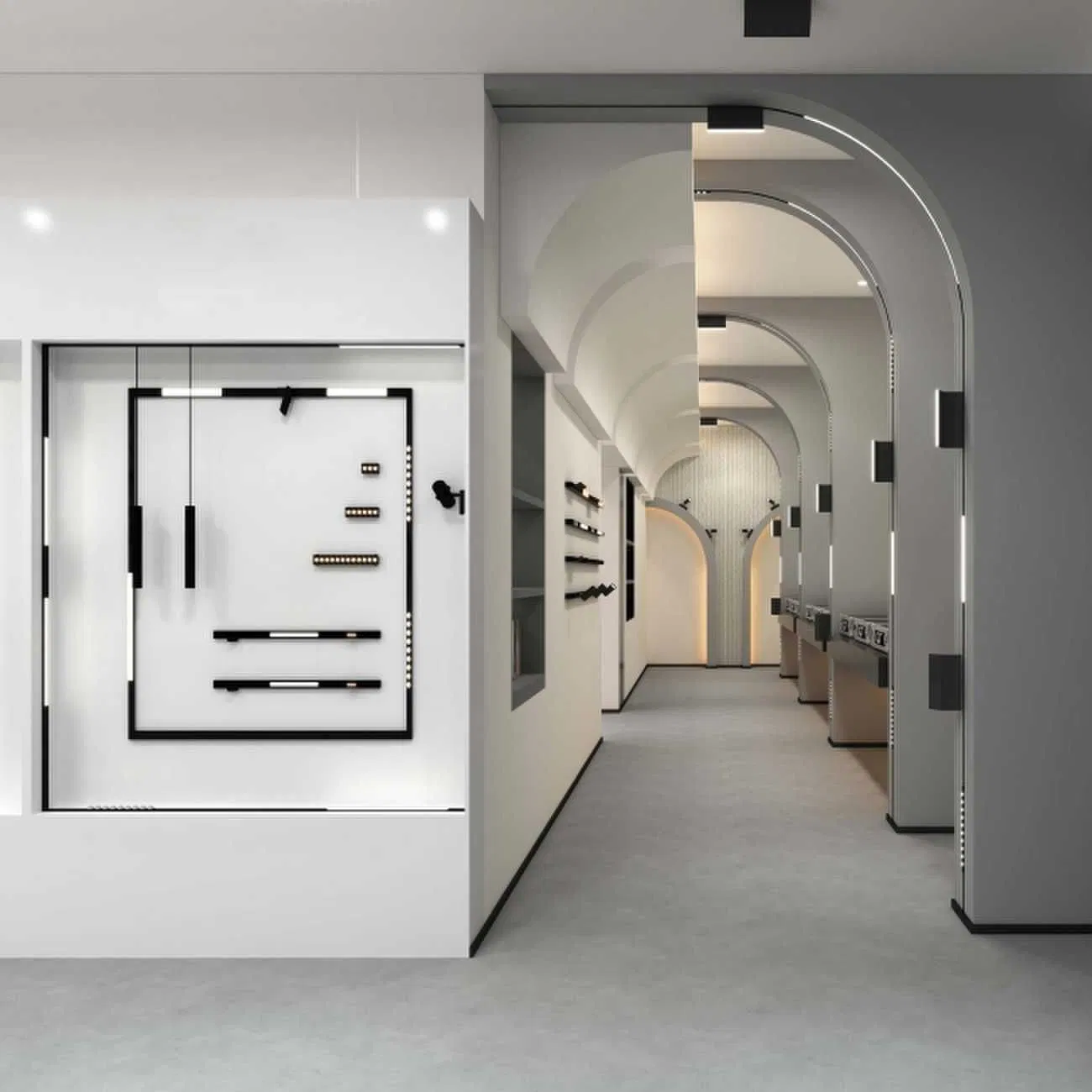 Surface DC24V Smart System Magnet Ultra Thin Mini Size Magnetic LED Track Light Spotlight for Home Showcase Luxury Jewelry Cabinet