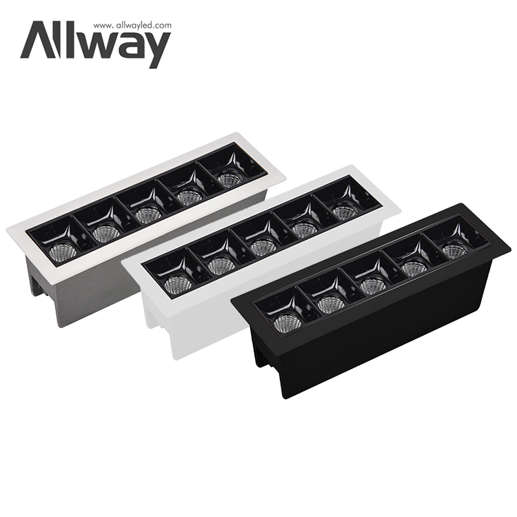 Modern Recessed LED Linear Light Fixture for Workspaces