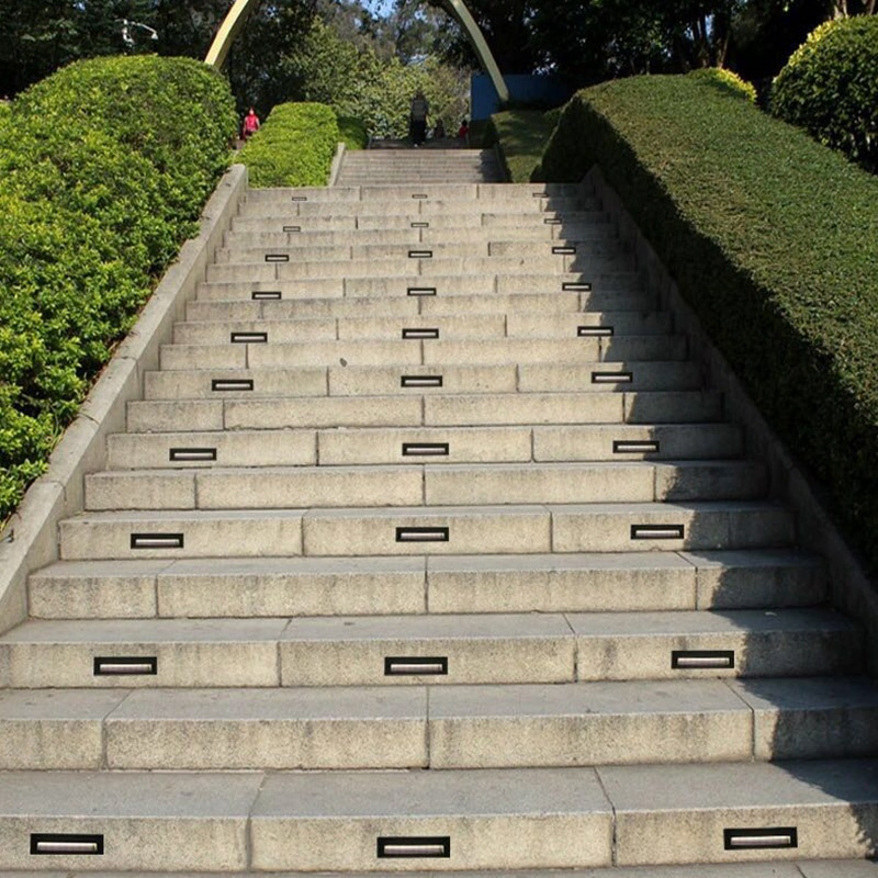 Indoor Outdoor Buried Foot Lighting Staircase LED Stair Step Wall Light 3W Recessed LED Step Light