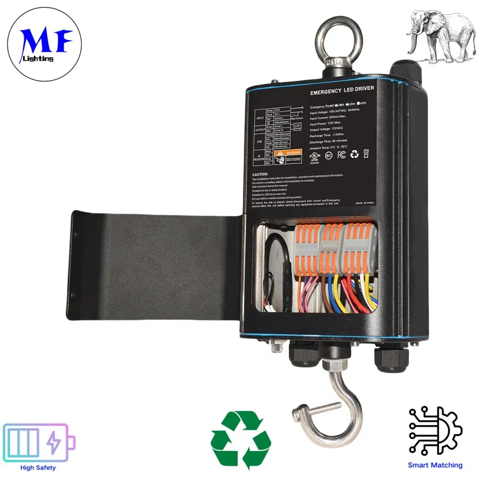 Factory Price 25W 30W 40W Li-ion Battery LED Emergency Driver Panic Emergency Powerpack Backup Ballast Emergency Light Kit UL Listed LED Emergency Driver