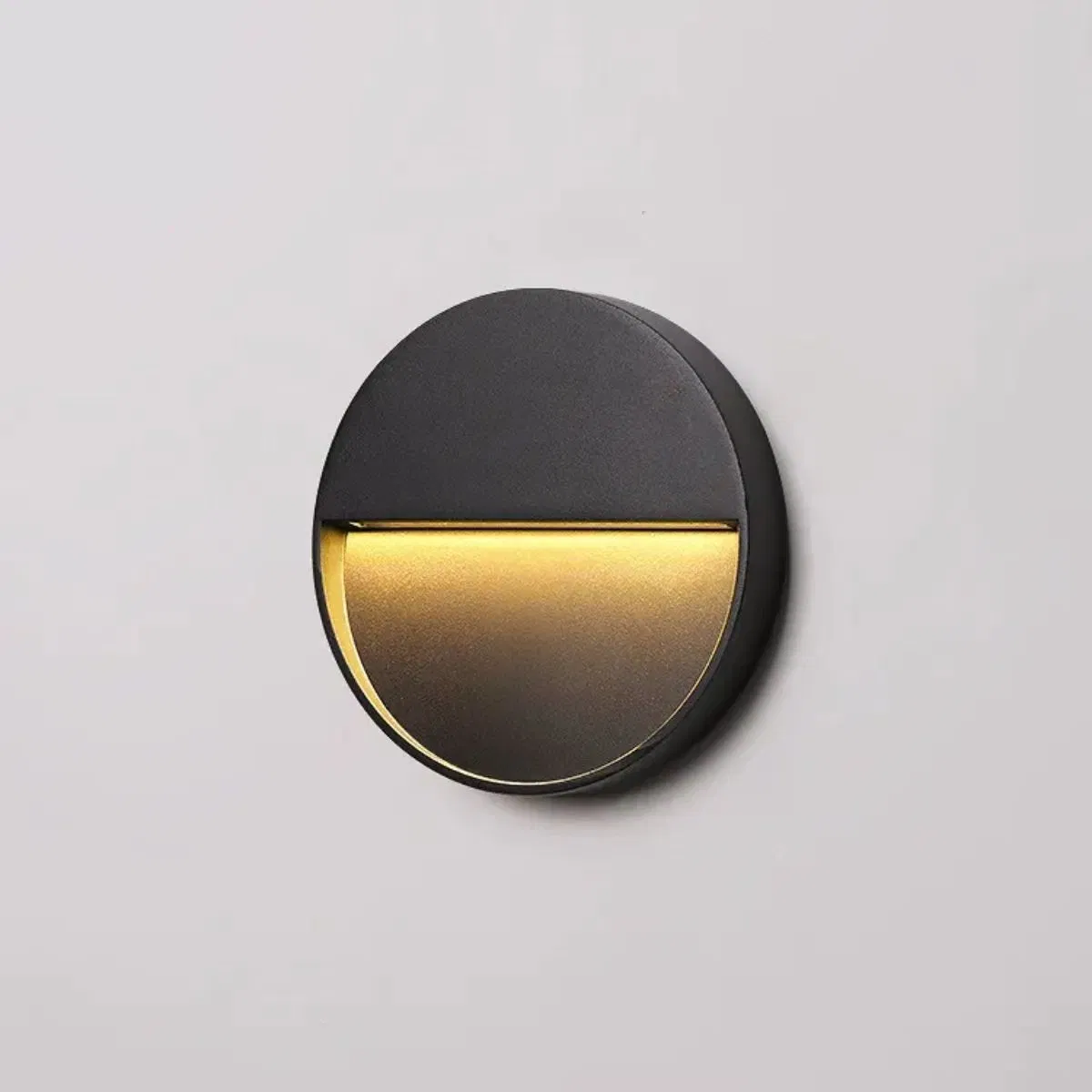 Black LED Step Light Round Stair Lights for Balcony Corridor Stairs Washroom