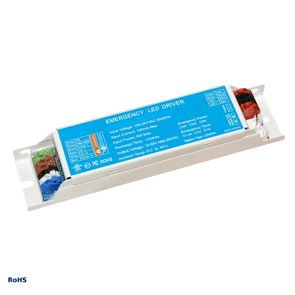 Factory Price UL924 4W 5 Years Panic Emergency Powerpack Emergency LED Driver with Li-FEP04 2000mAh-6.4V Battery