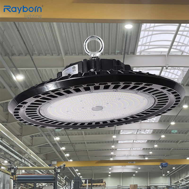 CE ETL SAA Warehouse Factory Gymnasium Workshop Indoor Industrial Fixtures UFO Lighting Sensor Dimmable 300W 250W 100W 120W 150W 200W LED High Bay Light