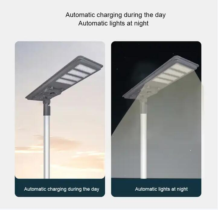 High Effective IP65 ABS Energy Powered Panel Flood Motion Sensor Integrated Outdoor Power Waterproof Smart Switch LED All in One Solar Street Light