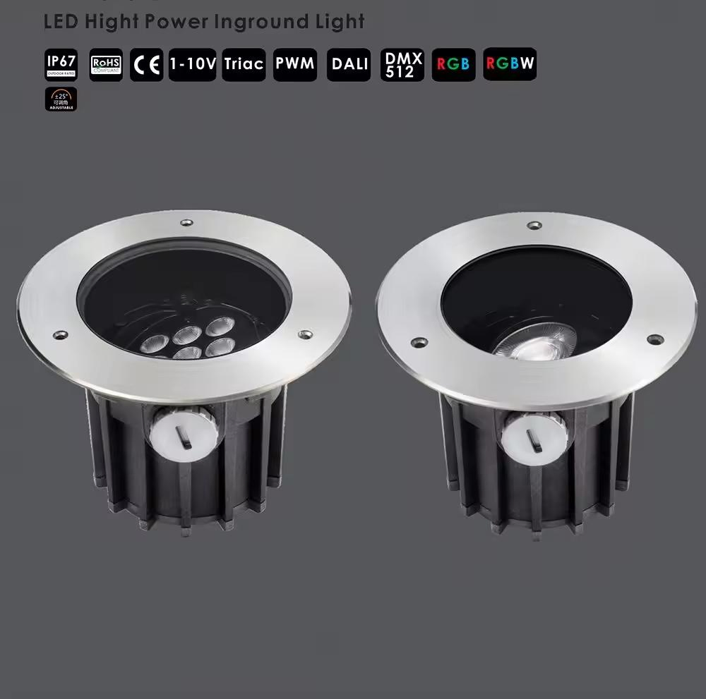 Outdoor Inground Uplight 12V 24V Waterproof IP67 Deck Light Recessed Step Buried Light Ground Lamp LED Underground Light