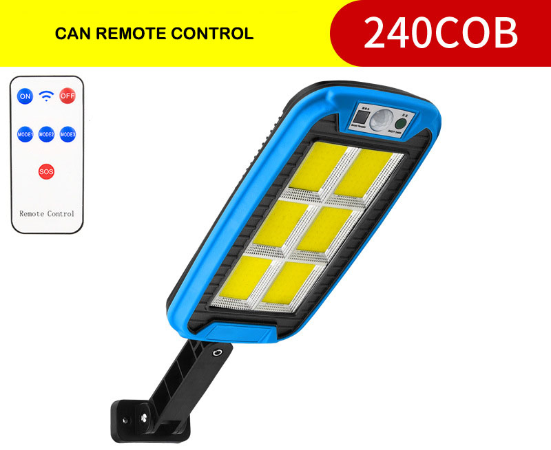 240COB Garden Porch Street Path IP65 Waterproof Remote Control Outdoor LED Solar Wall Light with 3 Sensing Modes