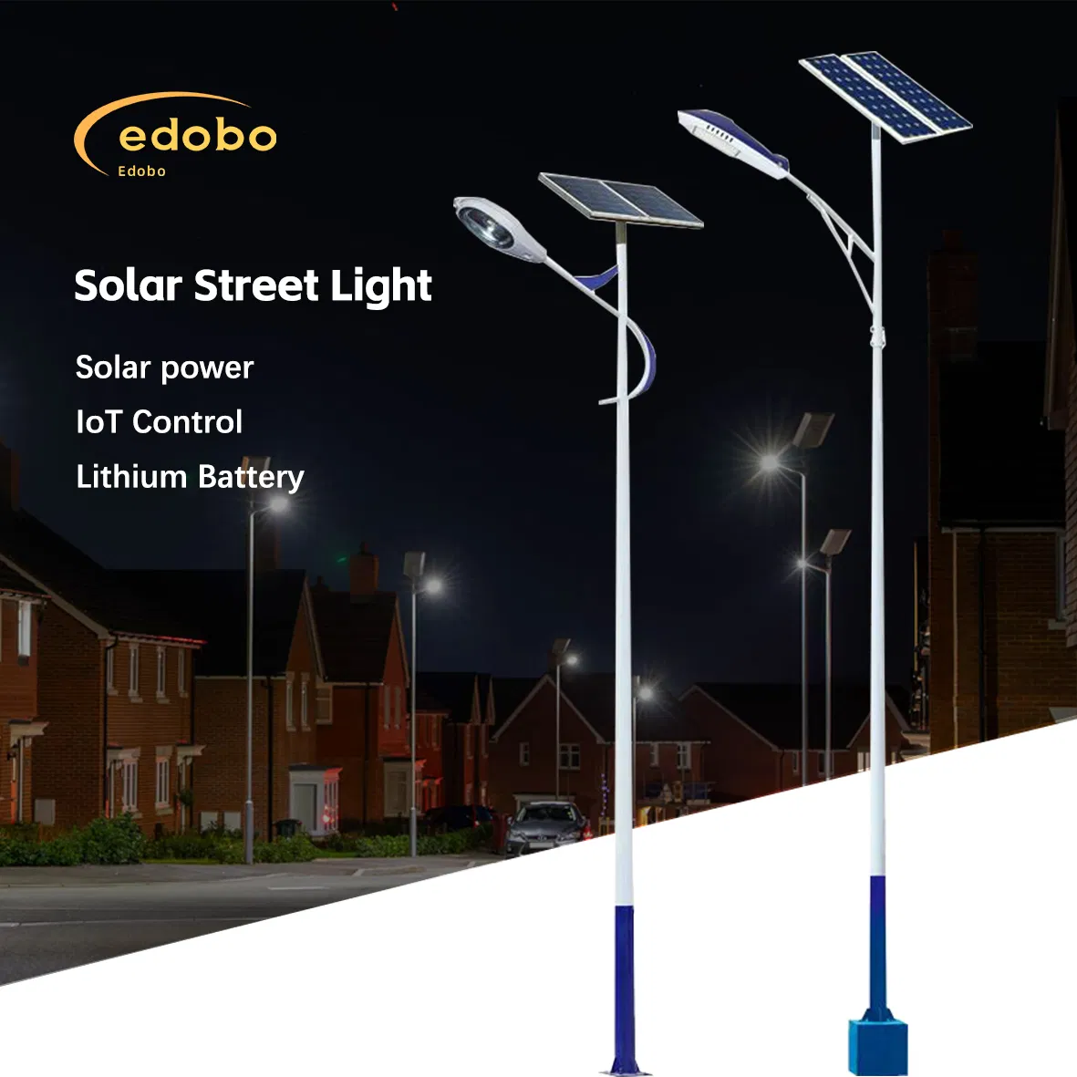 LED Light 80W/100W/120W Single Arm LED Solar Street Light with LED Module