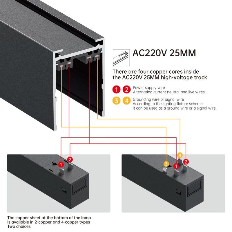 Dimmable Track Light System Adjustable Dali Driver Dimmable Aluminum Housing LED Track Spot Light