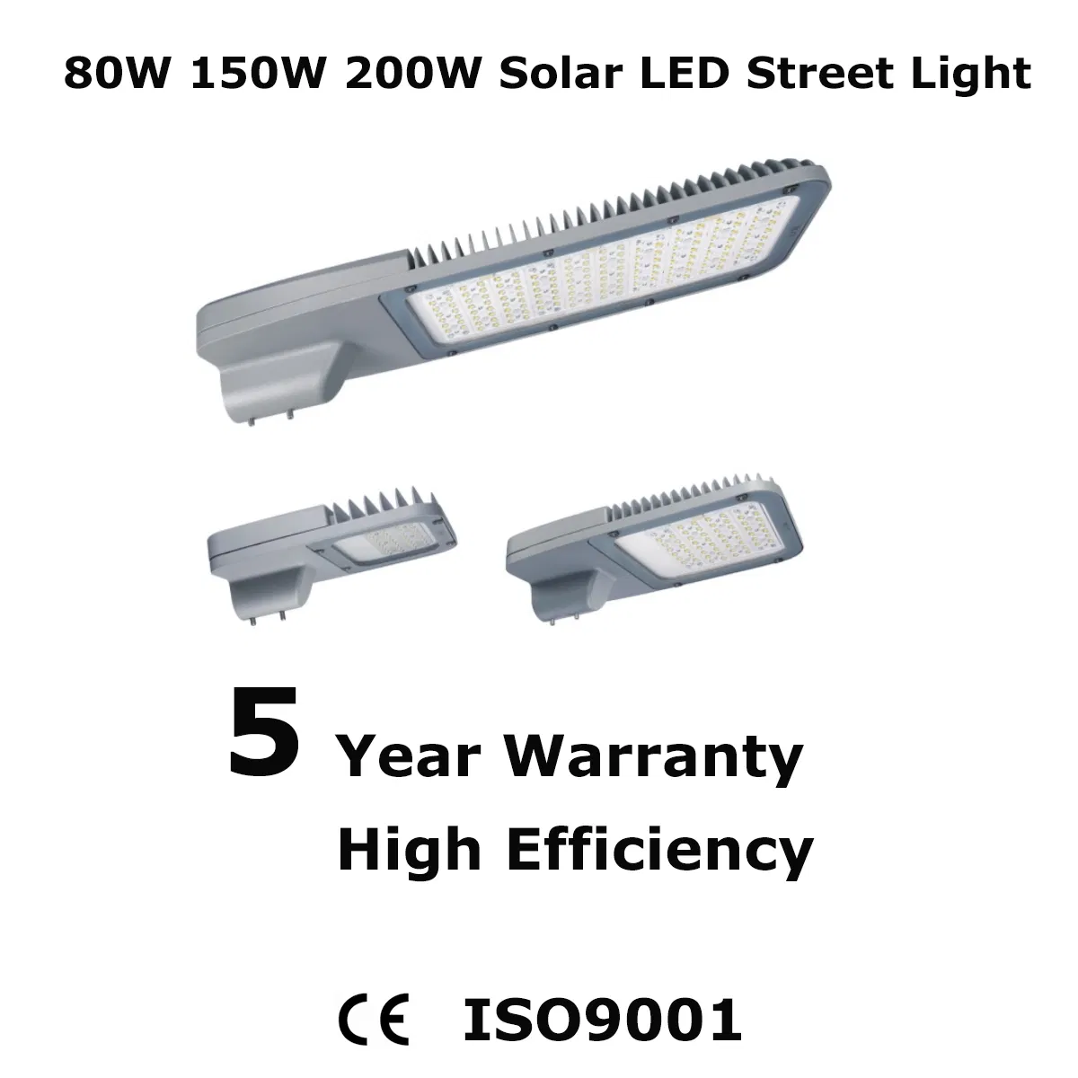 Photocell Integrated Public Lighting Waterproof Wall Aluminum LED Street Light with Pole
