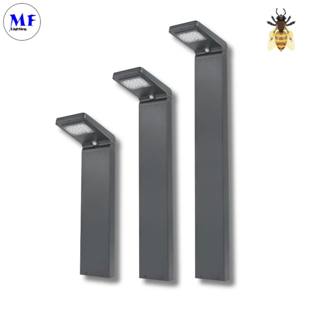5W Solar Silicon Battery IP65 Outdoor Waterproof Landscape Lighting LED Solar Gardn Yard Lawn Light with Motion PIR Sensor Smart Control for Pathway Driveway