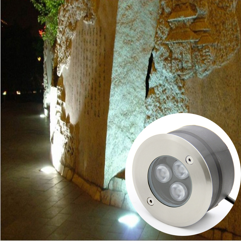 Customized Dimmable Outdoor Mini LED Luminaire Exterior Garden IP67 Waterproof Ground Spot Recessed Buried Floor Light