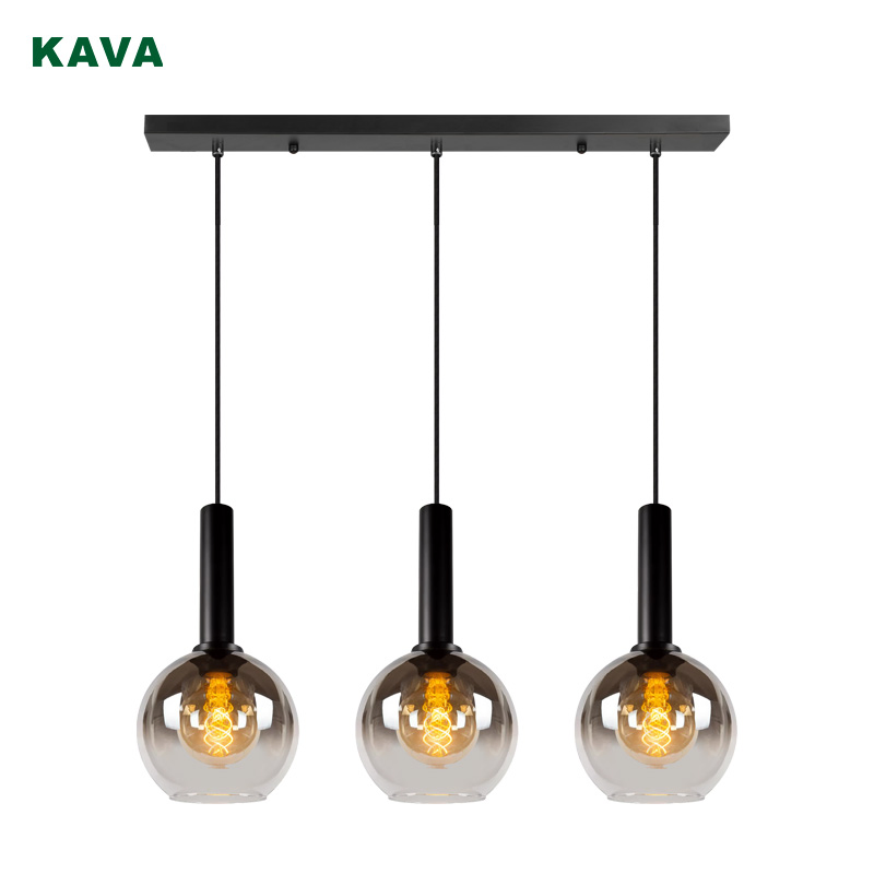 Modern Indoor Decoration Chandelier Shop Home Hotel Living Room Dining Room Black Modern LED Glass Pendant Chandelier