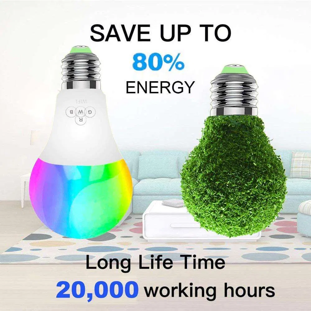 Siri Voice Control WiFi Nightlight Energy Saving LED Smart Light Bulb