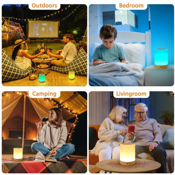 Modern Nordic Table Lamp LED Night Light Cute Couple Portable for Kids 5V DC Power for Bedrooms Living Rooms for Reading