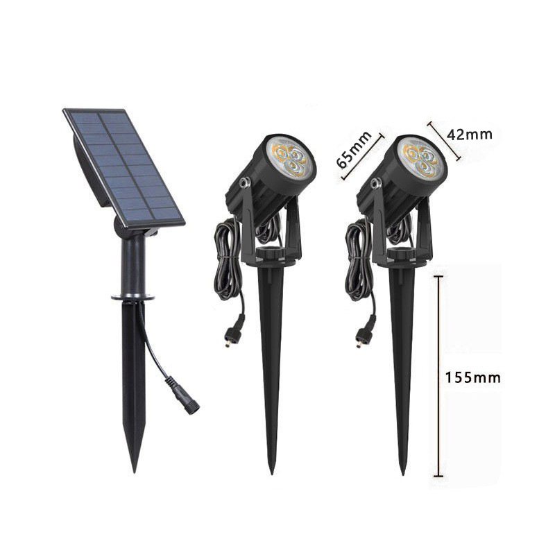 Polycrystalline Silicon Solar Panel, Waterproof Landscape Light for Garden Courtyard Solar Powered Spotlight